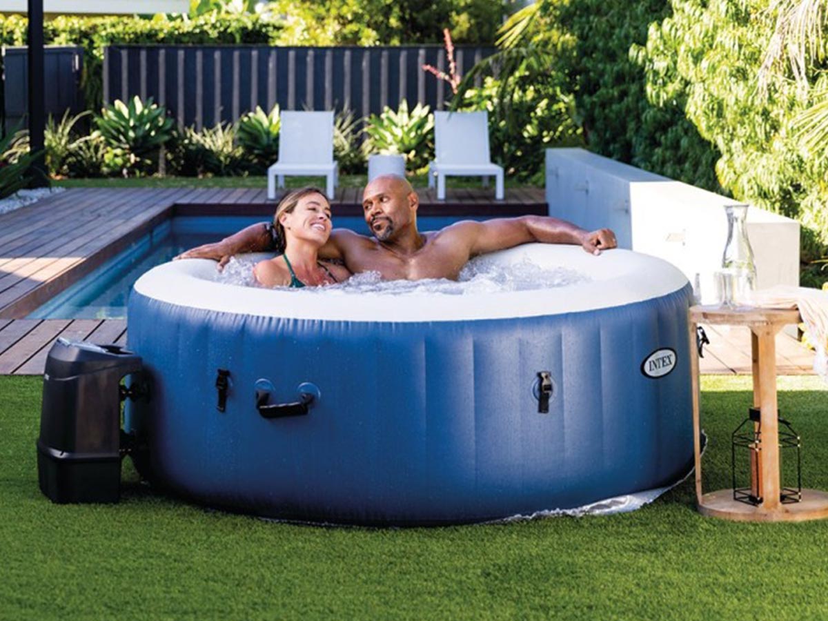 Spa gonflable PureSpa Blue One rond Bulles 2/4 places - Intex