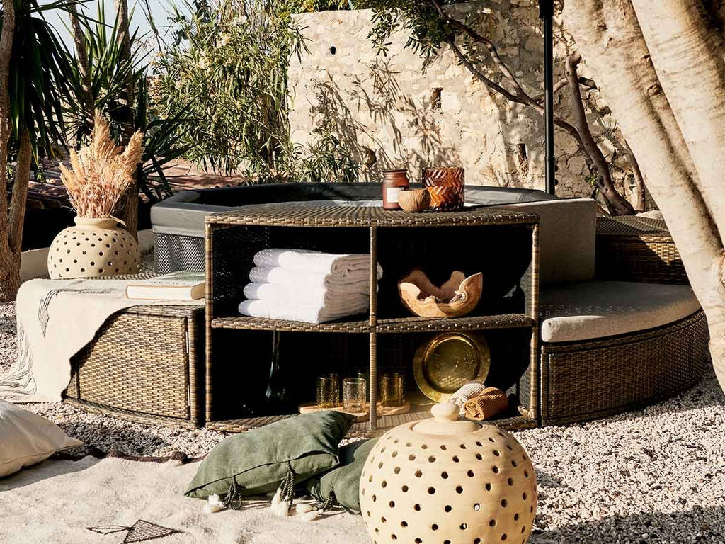 Spa portable semi-rigide Octopus octogonal Bulles 4-6 places avec mobilier - Netspa