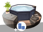 Spa portable semi-rigide Octopus octogonal Bulles 4-6 places avec mobilier - Netspa
